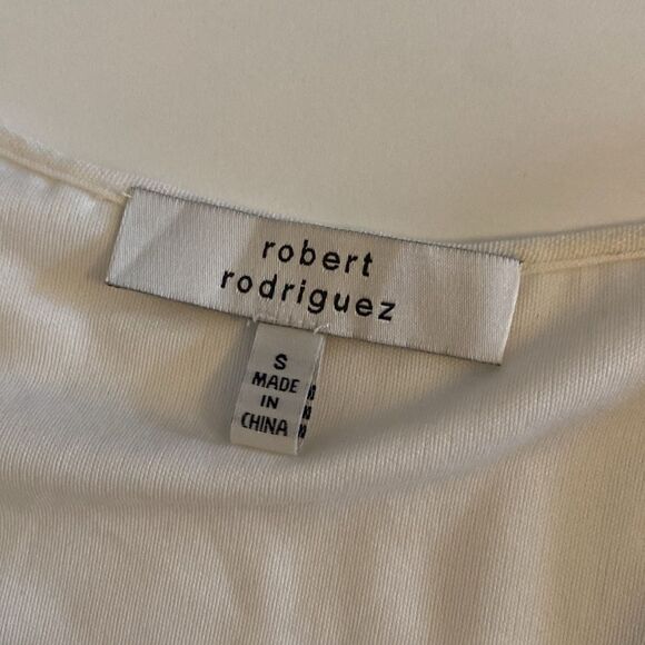 Robert Rodriguez White Sequin Stretch Bodycon Mini Dress Size Small - Picture 9 of 15